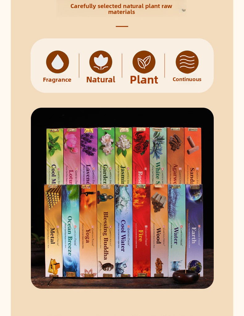zensoullabGF Hot-Selling Indian Incense 18 Flavors Masala Handmade Sandalwood Agarwood Imported Aromatherapy Incense Stick Tibetan Incense