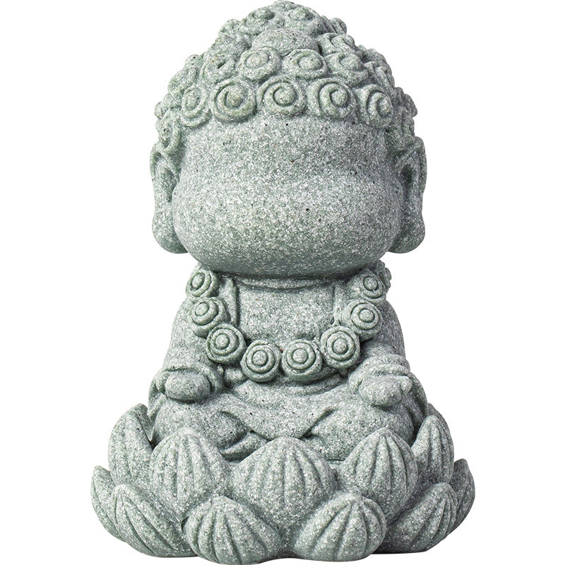 zensoullab Zen Style Chinese Qingsha Cultural Creative Four Small Buddha Incense Holder Incense Stand Incense Tray Tea Pet Living Room Indoor Tea Ceremony Aromatherapy Burner