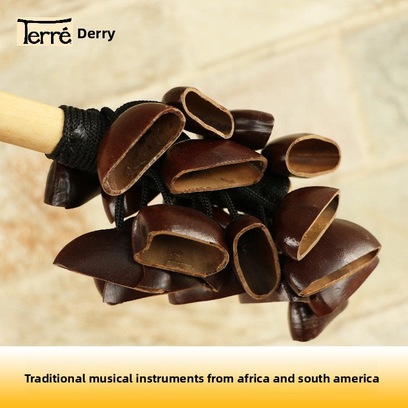 zensoullab Derui Musical Instruments African Hand Bell Plant Fruit Bell String Bell Bracelet Anklet Accompaniment Yoga Healing Small Musical Instrument