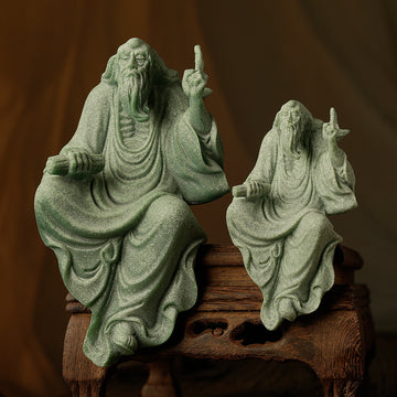 zensoullab New Chinese Style Small Ornaments National Style Desktop Landscaping Flowing Water Zen Style Bogu Rack Decoration Scene Layout Laozi Sculpture