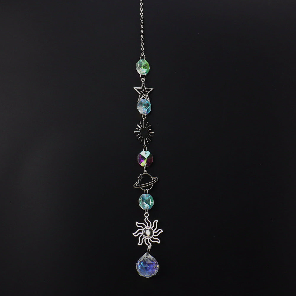 zensoullab Crystal Sun Catcher Silver Pendant Light Fixture Crystal Accessories