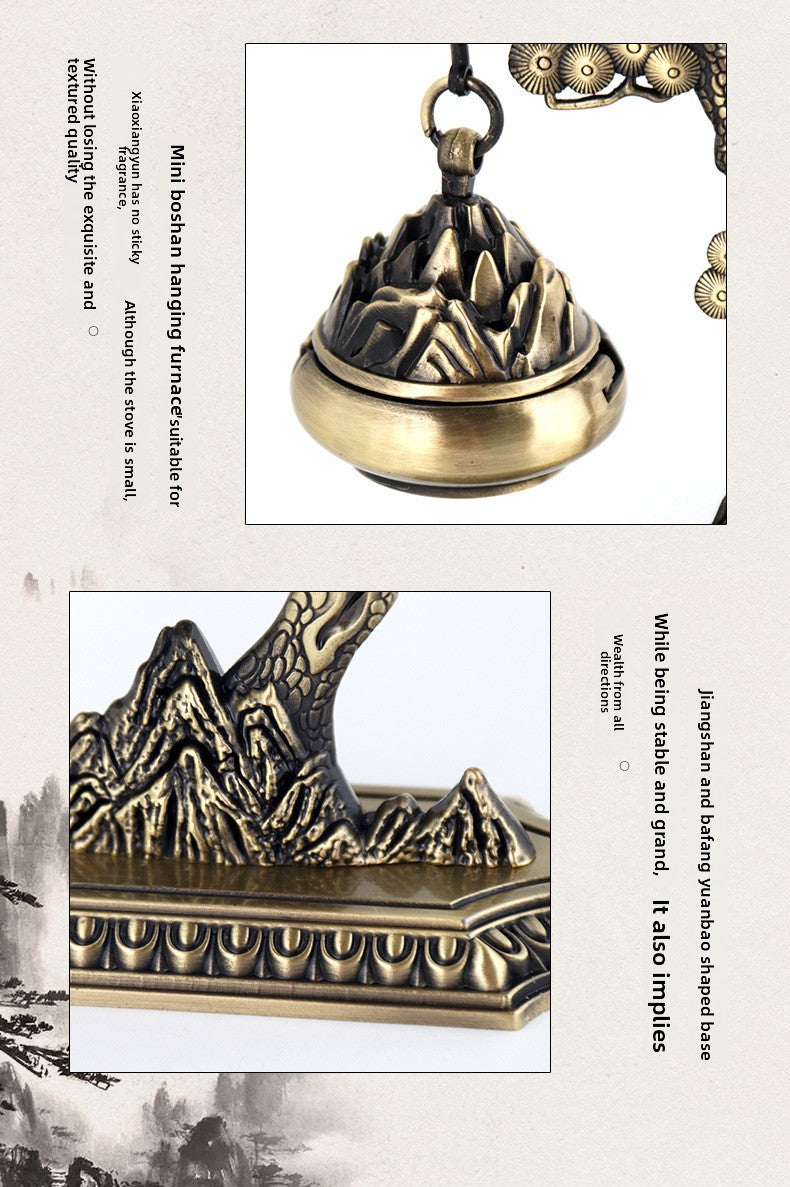 zensoullab Welcome Pine Chinese Style Aromatherapy Ornament Home Indoor Creative Incense Burner Sandalwood Hanging Incense Burner Incense Ceremony Tea Ceremony In Stock