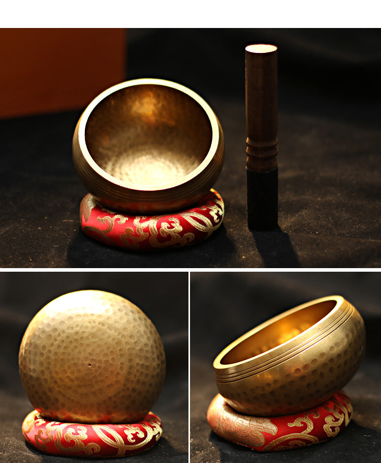 Zensoullab Nepal Hammer Pattern Himalaya Bowl Buddha Sound Bowl Yoga Meditation Bowl Xizang Buddha Sound Bowl Ear Cleaning Healing Sound Bowl 8cm