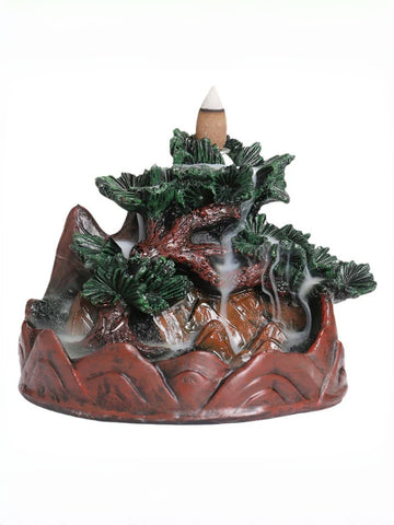 zensoullab Resin Christmas Tree Christmas Backflow Incense Burner Creative Pine Tree Smoke Backflow Aromatherapy Burner Home Decoration Ornament