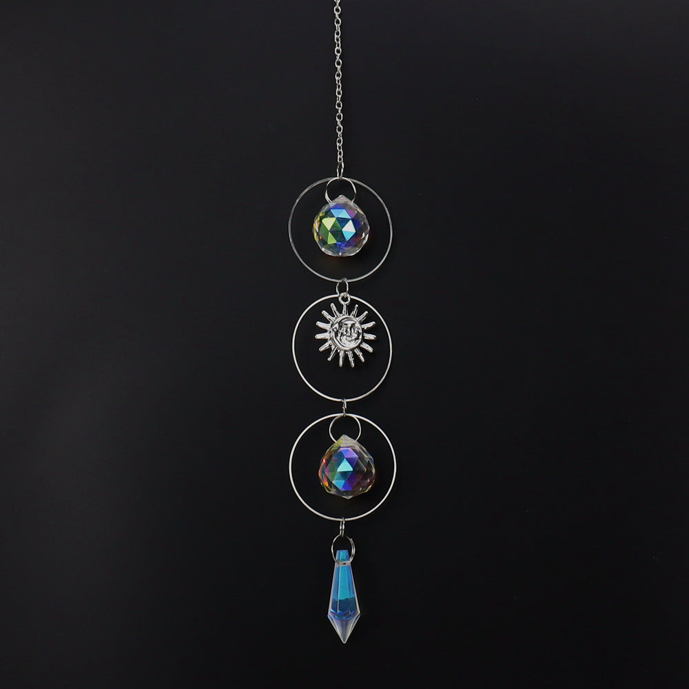 zensoullab Crystal Sun Catcher Silver Pendant Light Fixture Crystal Accessories