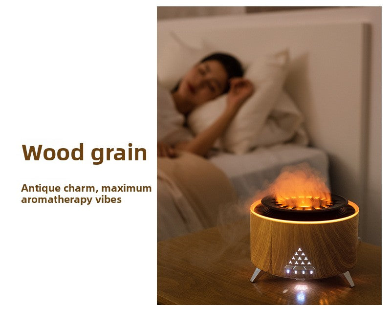zensoullab Creative Flame Aromatherapy Diffuser White Noise Volcanic Lava Humidifier Desktop Simulation Jellyfish Smoke Ring Diffuser