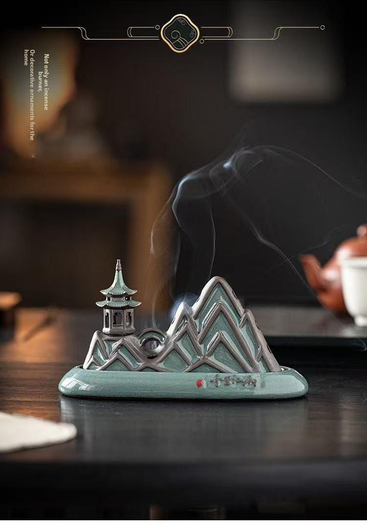 zensoullab Ceramic Incense Burner Sandalwood Burner Incense Box Incense Holder Incense Stick Agarwood Sandalwood Incense Burner Home Indoor Incense Home Decor