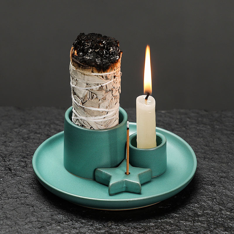 Peruvian Palo Santo Incense Tray Palo Santo Incense Burner European and American California White Sage Burning Container