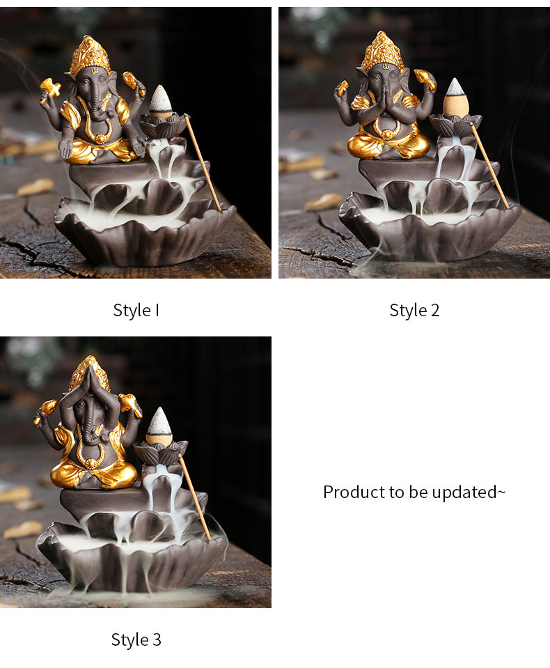 zensoullab Backflow Incense Burner for Home Indoor Sandalwood Agarwood Calming Incense Burner Zen Creative Ornament Tea Ceremony Xiang Shen Incense Burner