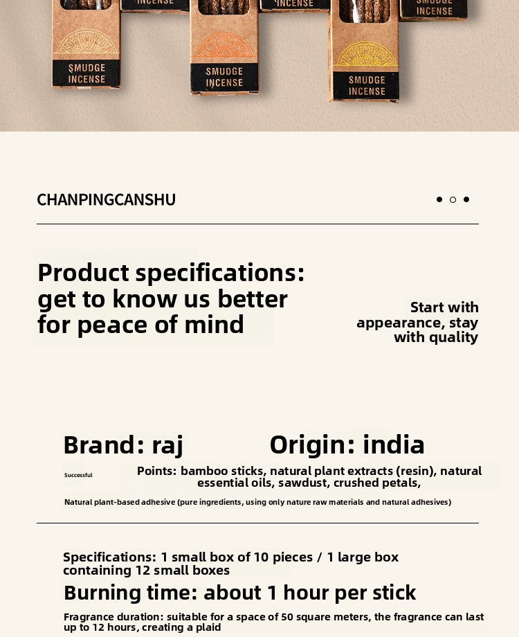 zensoullab Indian Incense Imported Handmade Aromatherapy Sticks Natural Resin Incense Peruvian Sacred Wood Sandalwood Incense Sticks