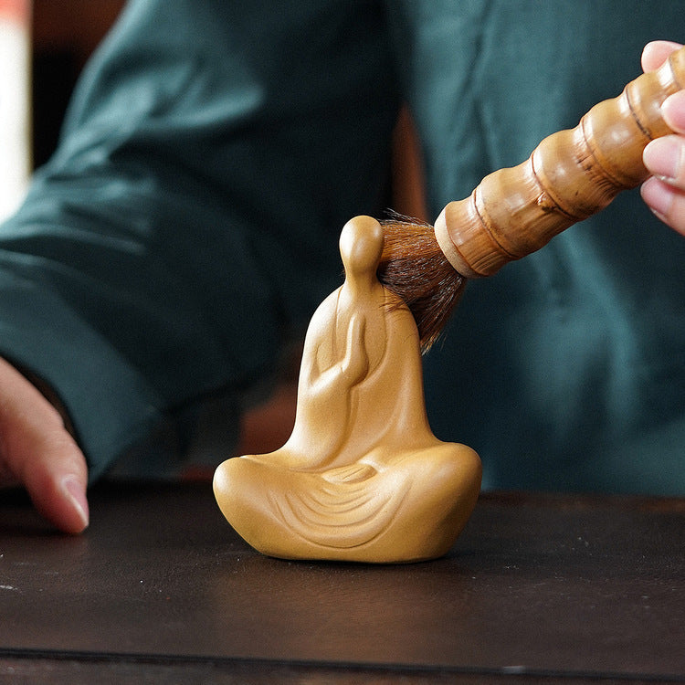 zensoullab Yixing Zisha Tea Pet Formless Buddha Tea Ceremony Tea Set Ornament Duan Clay Little Sha Mi Zen Little Monk Can Be Cultivated