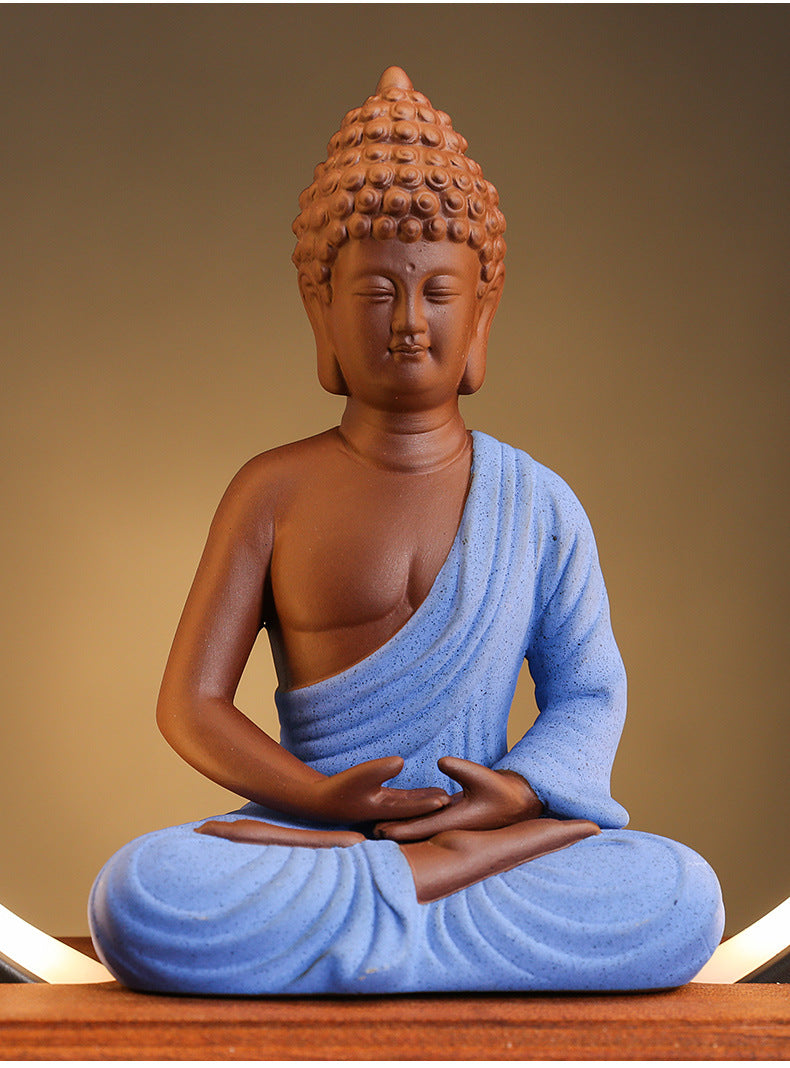 zensoullab Backflow Incense Burner Indoor Incense Creative Zen Buddha Sandalwood Agarwood Tea Ceremony Entrance Living Room Ceramic Lamp Ring Ornament