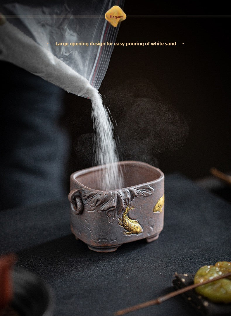 Zensoullab Zen Chinese Ancient Fragrance Incense Inserted Incense Burner Creative Home Living Room Desktop Tea Room Space Desktop Decoration Incense Burner