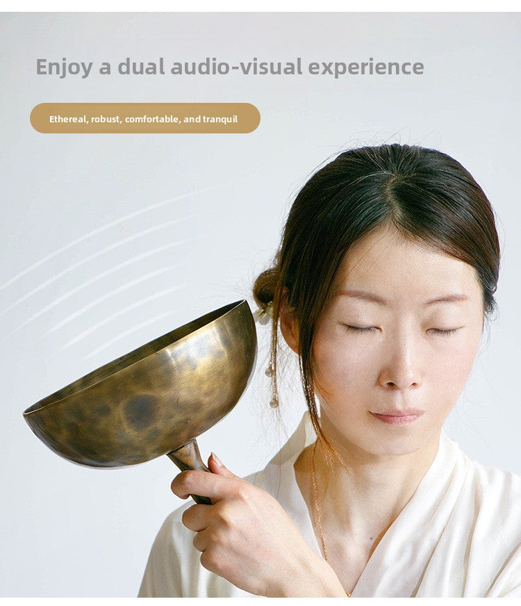 Zensoullab Nepal Hand-Held Himalaya Bowl Stick Detachable Meditation Yoga Healing Buddha Sound Bowl Xizang Himalaya Bowl Bowl