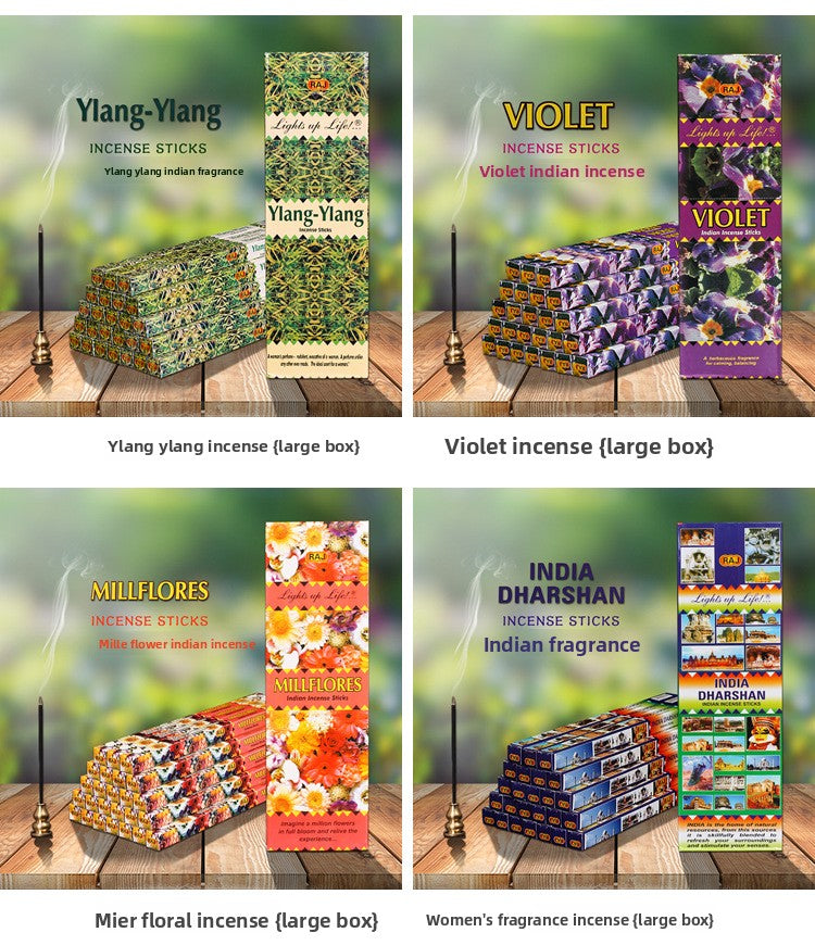 Zensoullab India Fragrant 30 Kinds of Fragrance Small Square Series Genuine Goods Imported Indian Aromatherapy Joss-Stick Handmade Incense