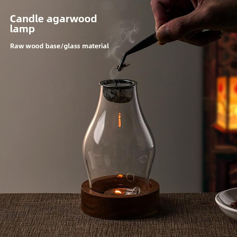 zensoullab Chinese Style Incense Burner Glass Home Use Agarwood Burner Agarwood Sandalwood Natural Incense Fragrance Incense Burner Candle Incense Lamp Incense Burner