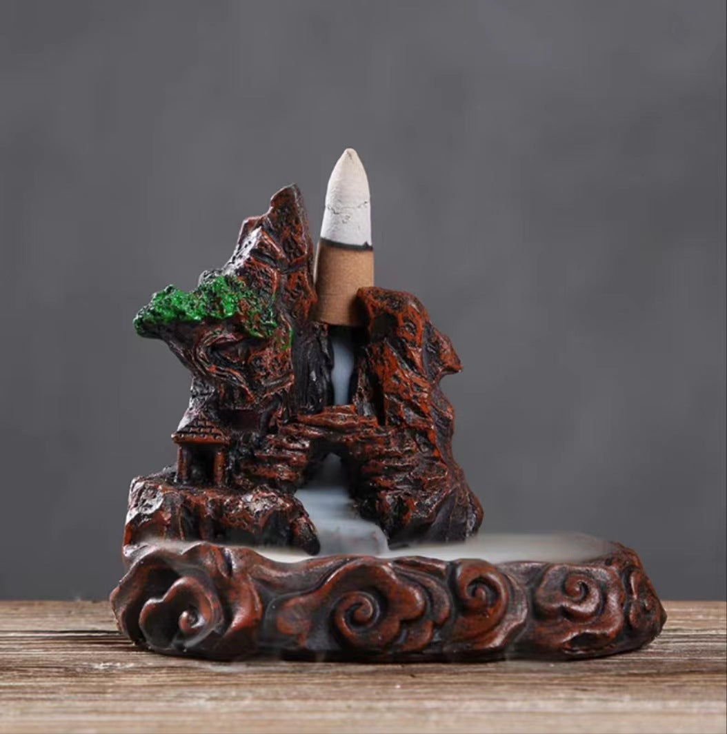 Zensoullab Backflow Incense Burner Resin Ceramic Creative Decoration Aromatherapy Sandalwood Burner Home Aromatherapy Incense Burner Zen