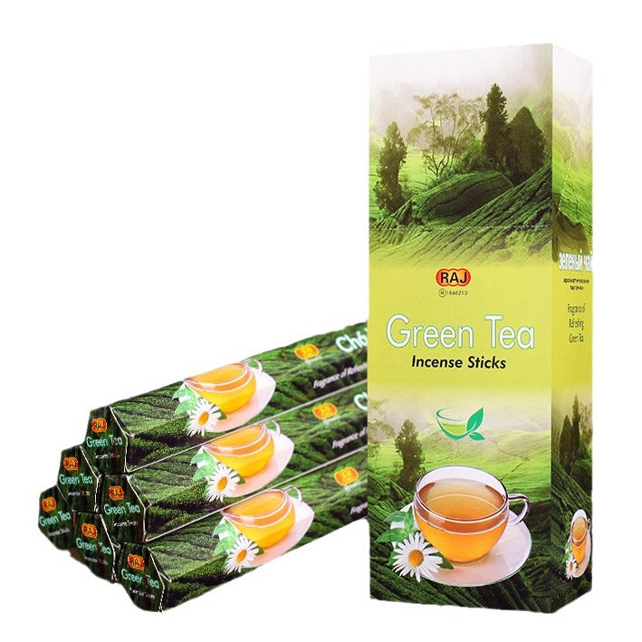 zensoullab Indian Incense Green Tea en Tea Authentic Indian Original Imported Handmade Aromatherapy Incense Stick 843