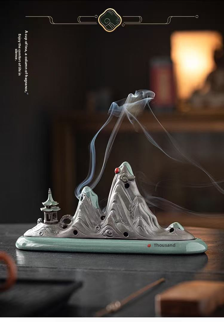 zensoullab Ceramic Incense Burner Sandalwood Burner Incense Box Incense Holder Incense Stick Agarwood Sandalwood Incense Burner Home Indoor Incense Home Decor