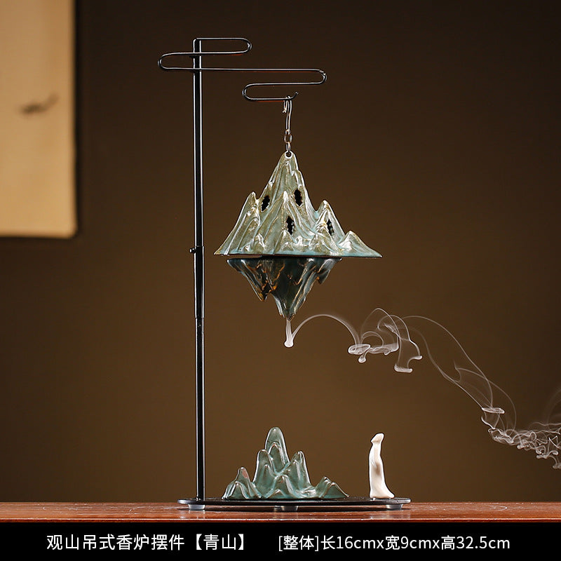 zensoullab Creative Backflow Incense Burner Home Indoor Incense Hanging Ball Chinese Zen Style Home Decoration Tea Ceremony Sandalwood Agarwood Incense Burner