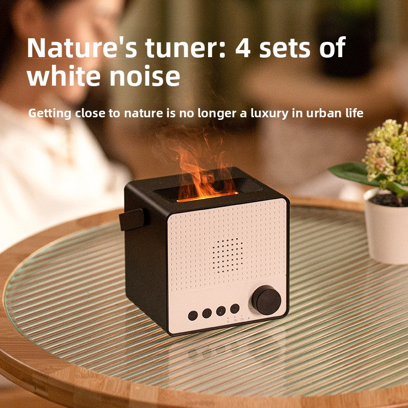 zensoullab Creative Simulated Flame Aromatherapy Machine Multifunctional Humidifier Home White Noise with Bluetooth Speaker Diffuser