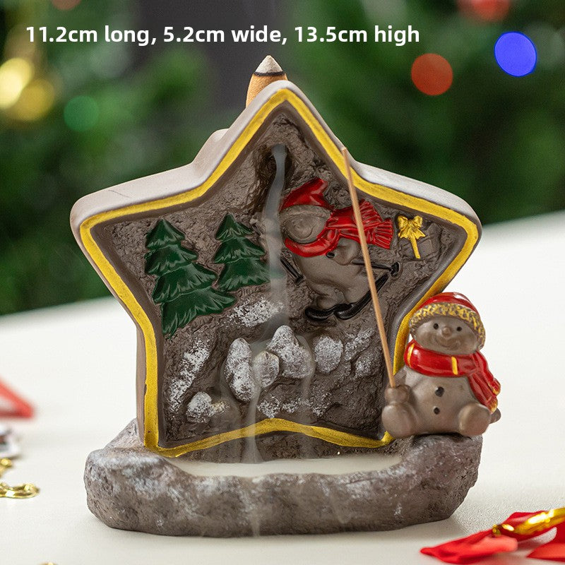 zensoullab Christmas themed backflow incense burner