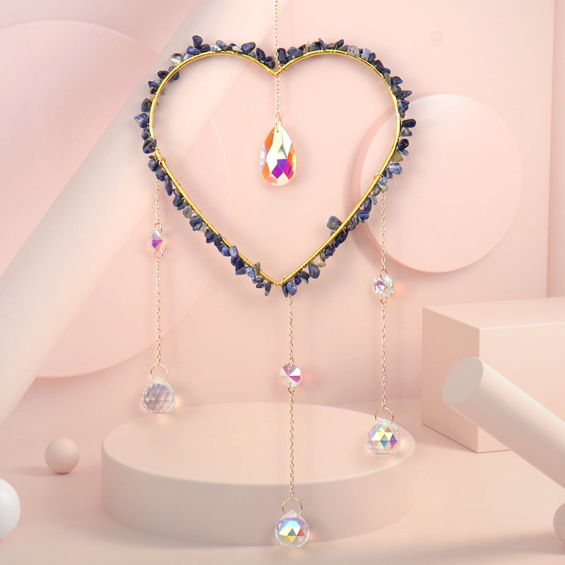 Zensoullab Amethyst Gravel Love Sun Catcher Sun Catcher Crystal Pendant Window Garden Lighting Pendant