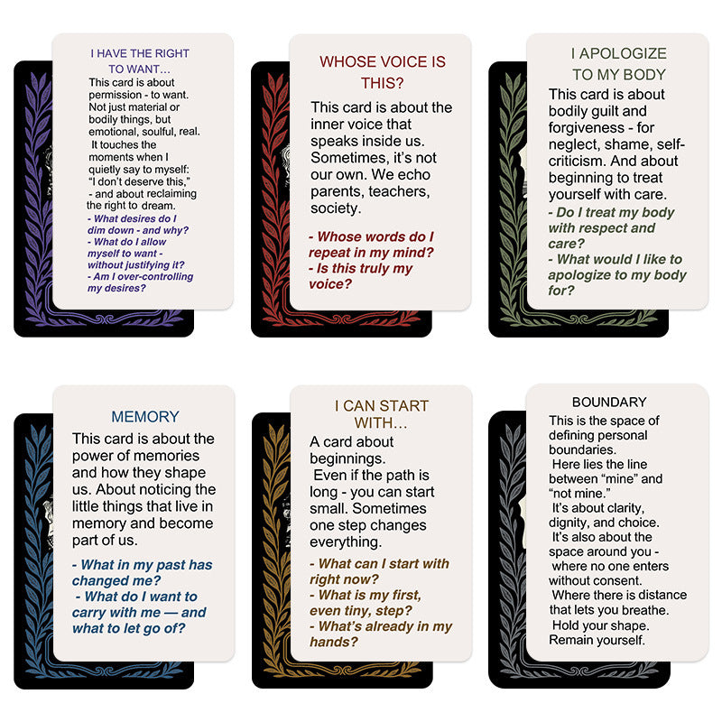 zensoullab 52 Cards of Spiritual Healing Positive Mindfulness Affirmation Cards Self-Care Emotional Cards