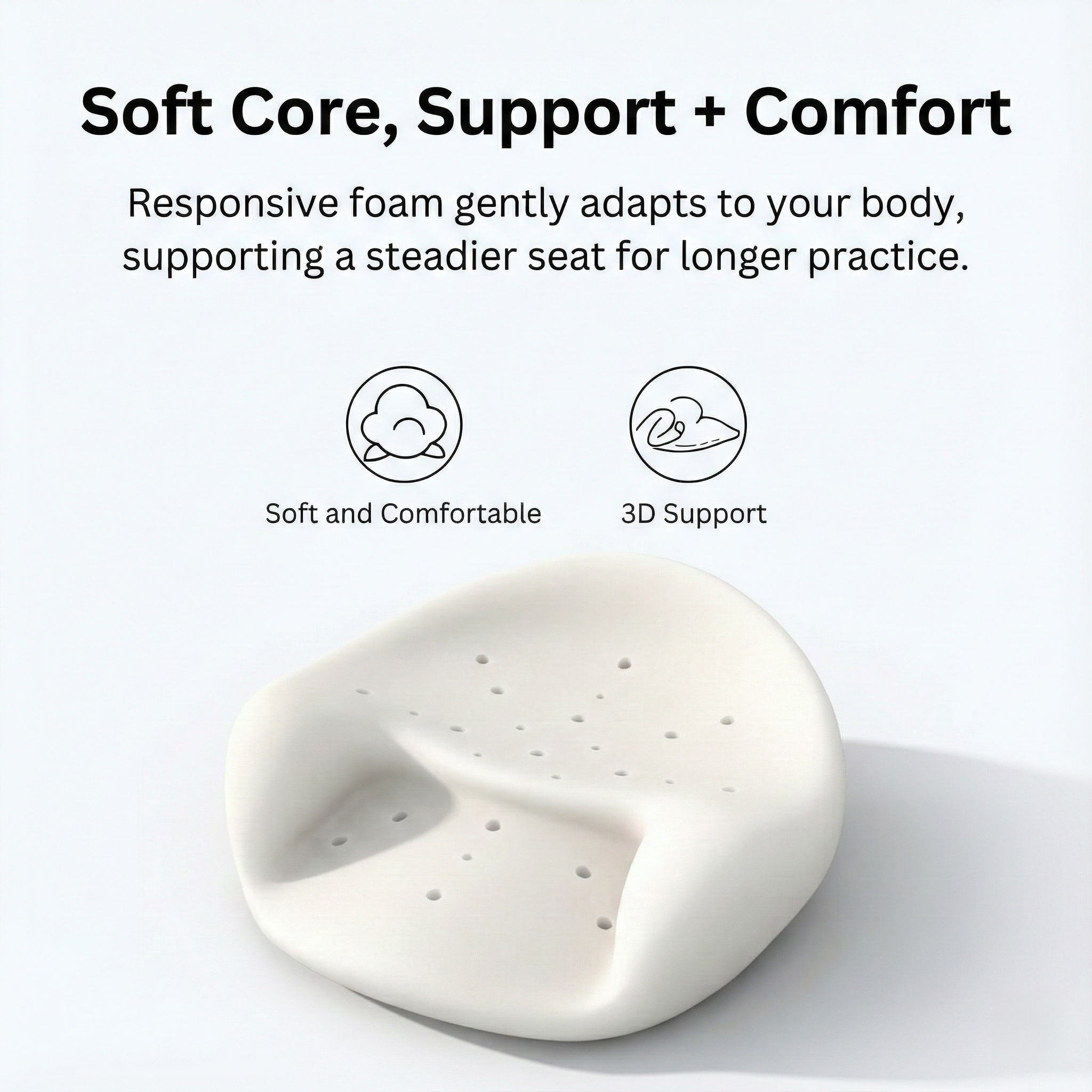 Zensoullab Ergonomic Meditation Cushion Floor Seat (Memory Foam) – 4 Colors