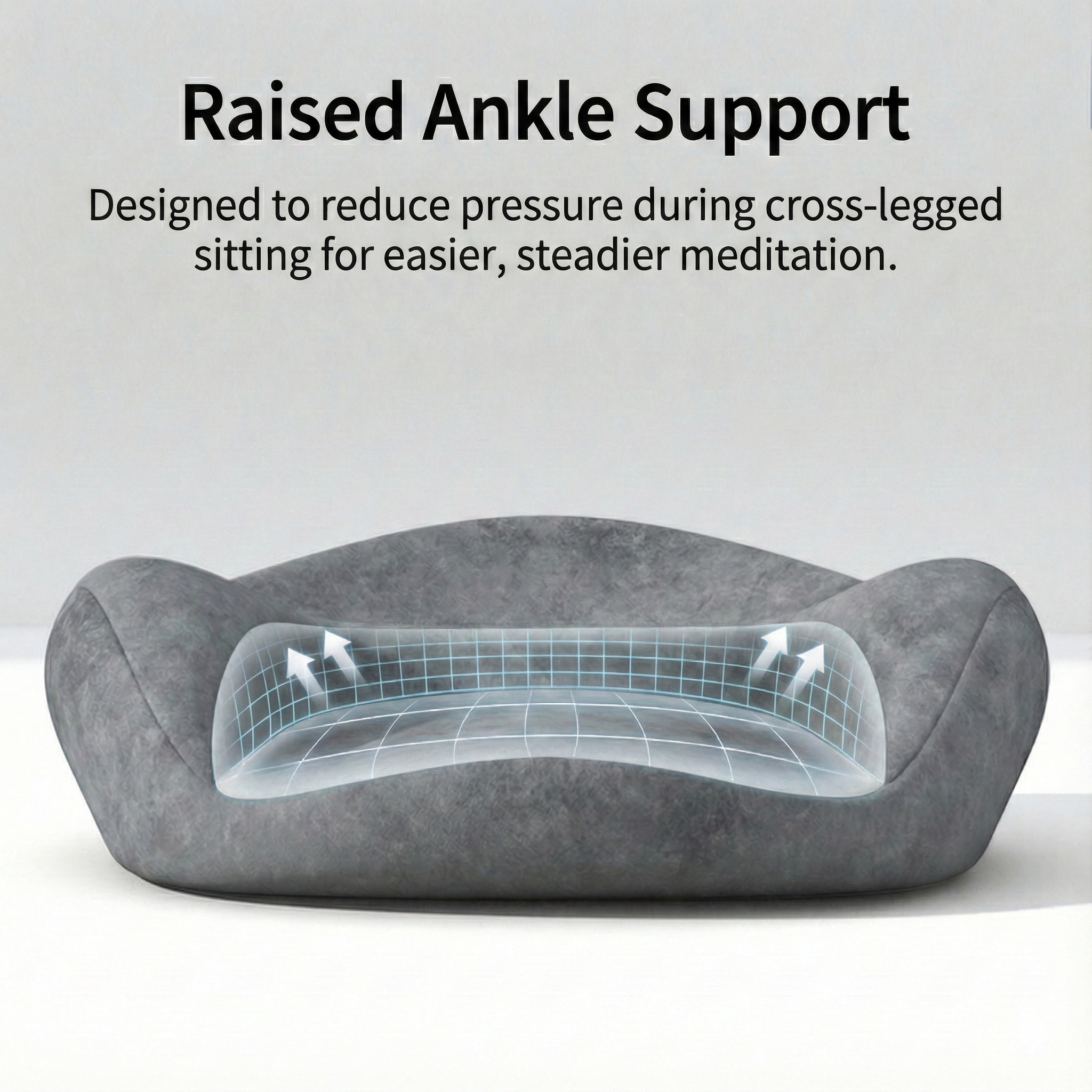 Zensoullab Ergonomic Meditation Cushion Floor Seat (Memory Foam) – 4 Colors