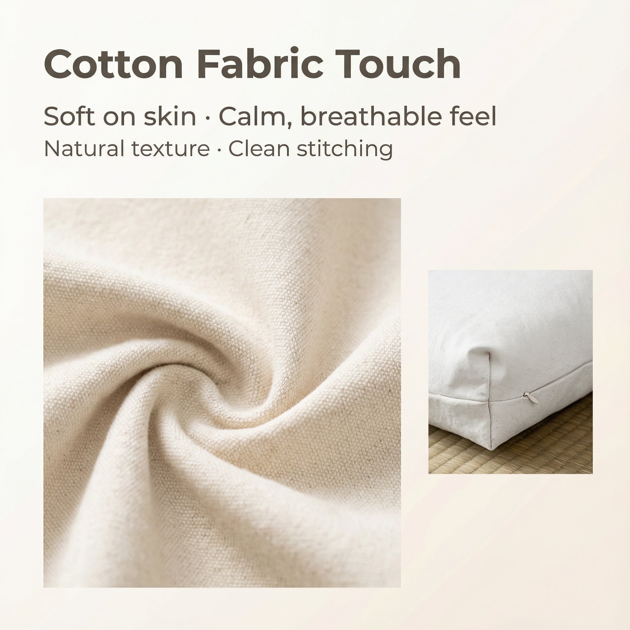 ZenSoulLab T-Shaped Ergonomic Meditation Cushion with Buckwheat Hull Filling