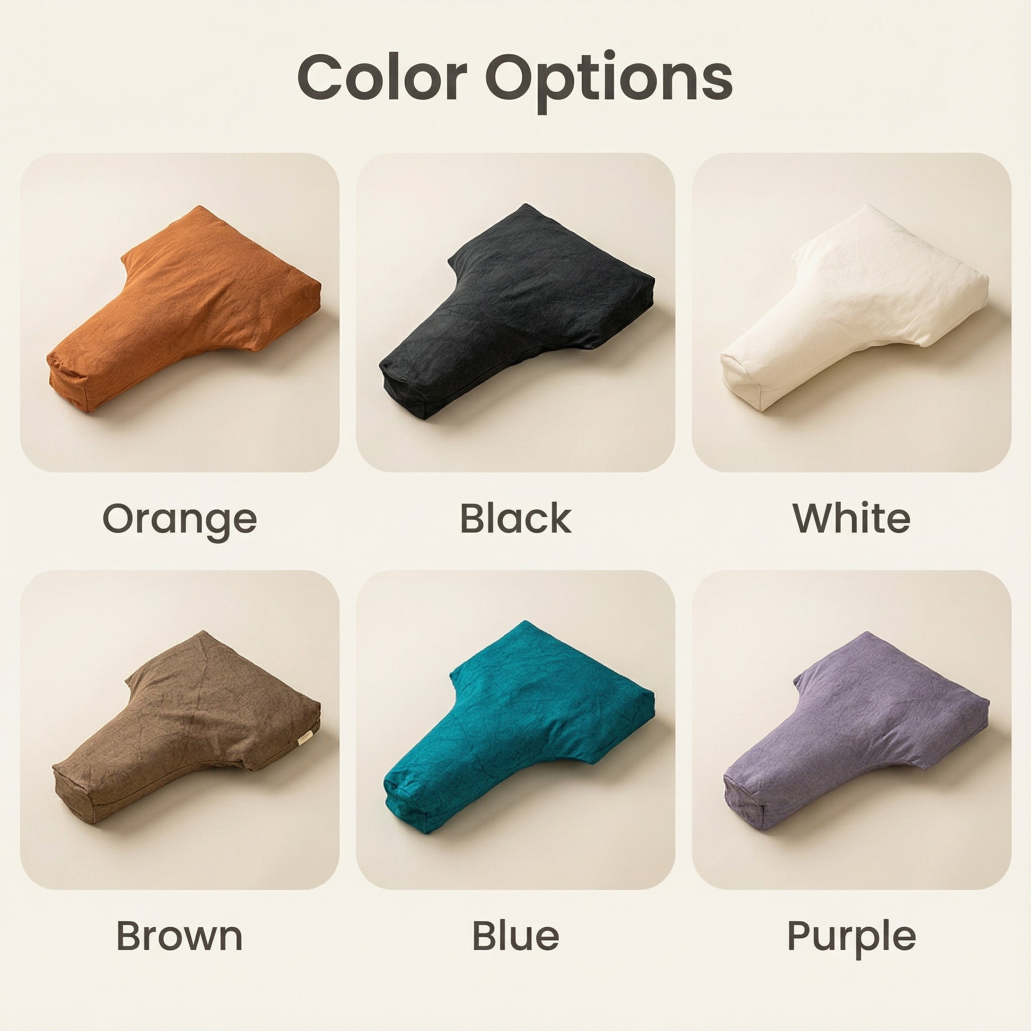 ZenSoulLab T-Shaped Ergonomic Meditation Cushion with Buckwheat Hull Filling