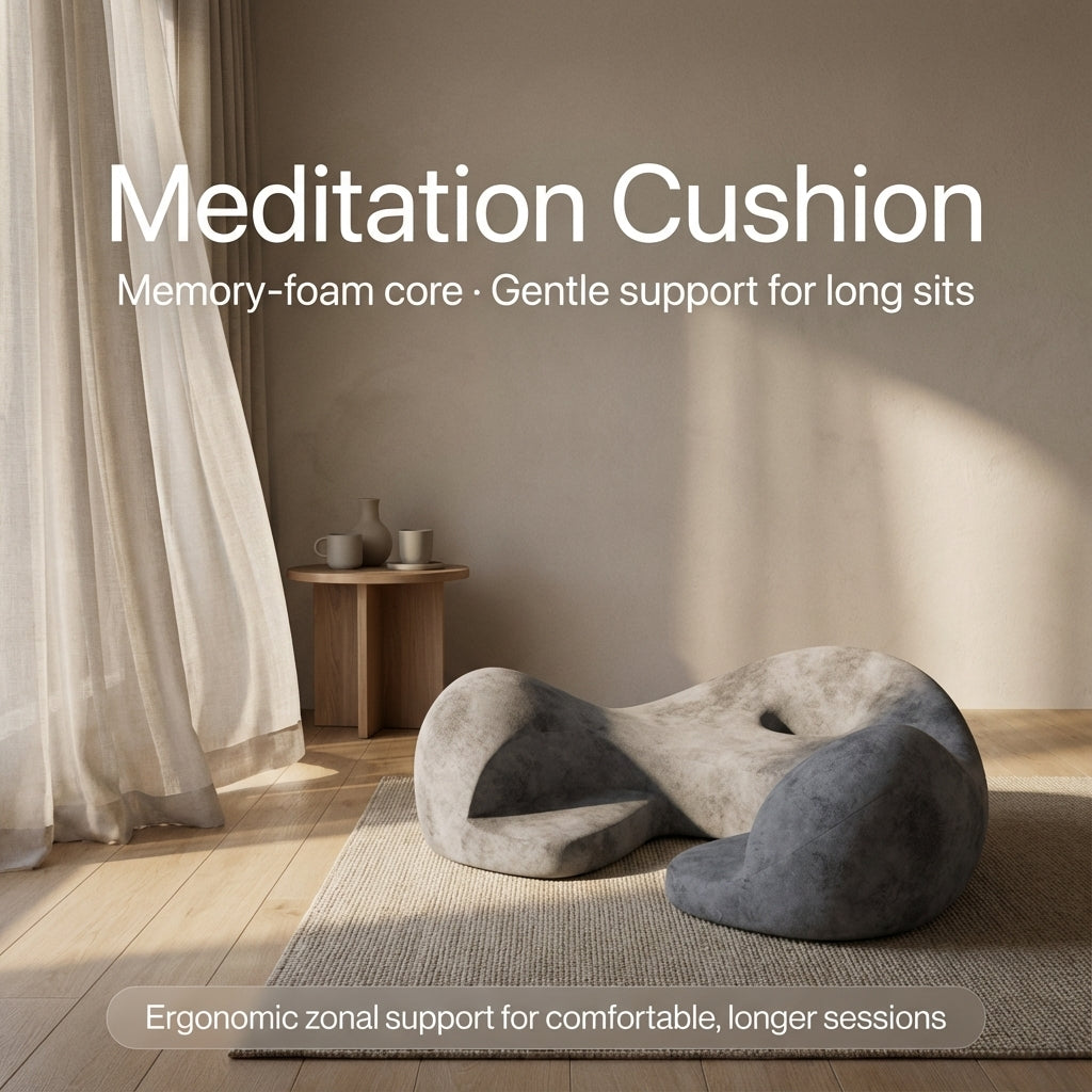 ZenSoulLab Unity Meditation Cushion with 3D Resilient Support