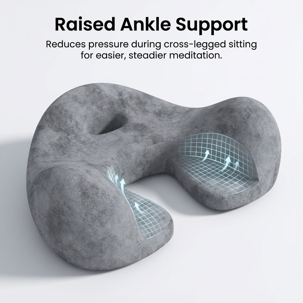 ZenSoulLab Unity Meditation Cushion with 3D Resilient Support