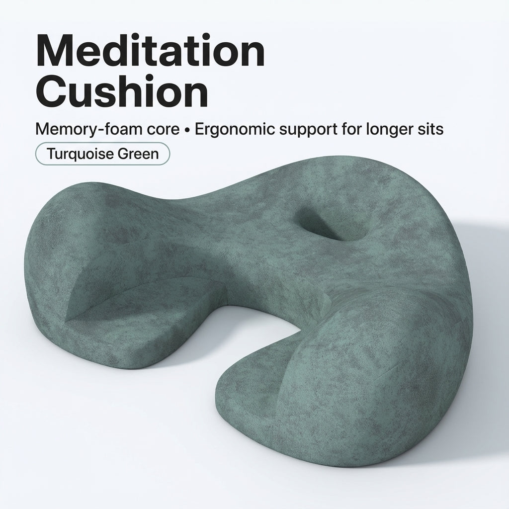 ZenSoulLab Unity Meditation Cushion with 3D Resilient Support