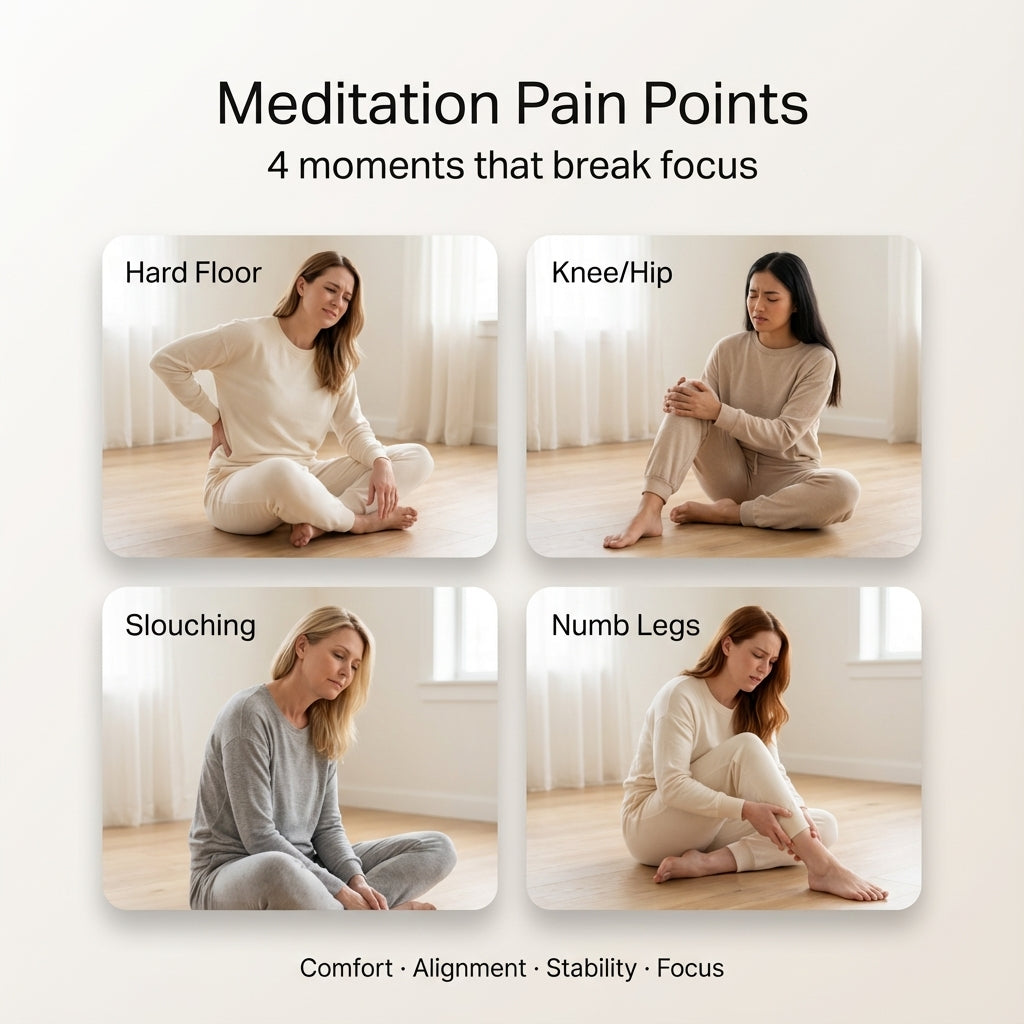 ZenSoulLab Unity Meditation Cushion with 3D Resilient Support