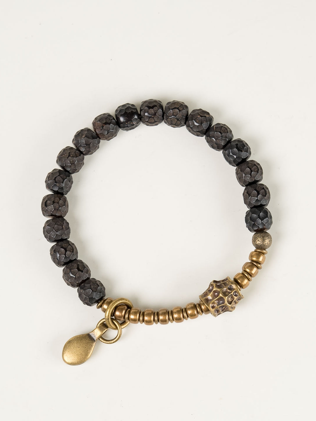 Trinity of Time | Coconut Shell & Brass Handmade Bracelet