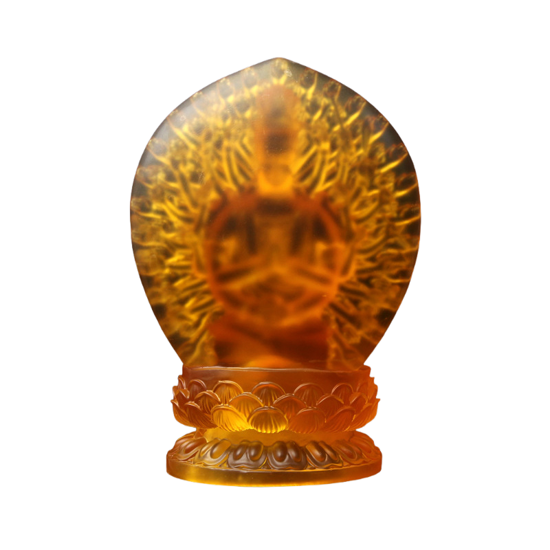 Thousand-Armed Avalokiteshvara Glass Statue – Compassion & Protection