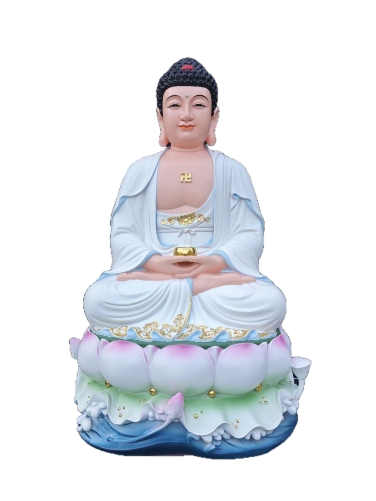 Majestic Amitabha Buddha Statue · Seated on Lotus of Compassion