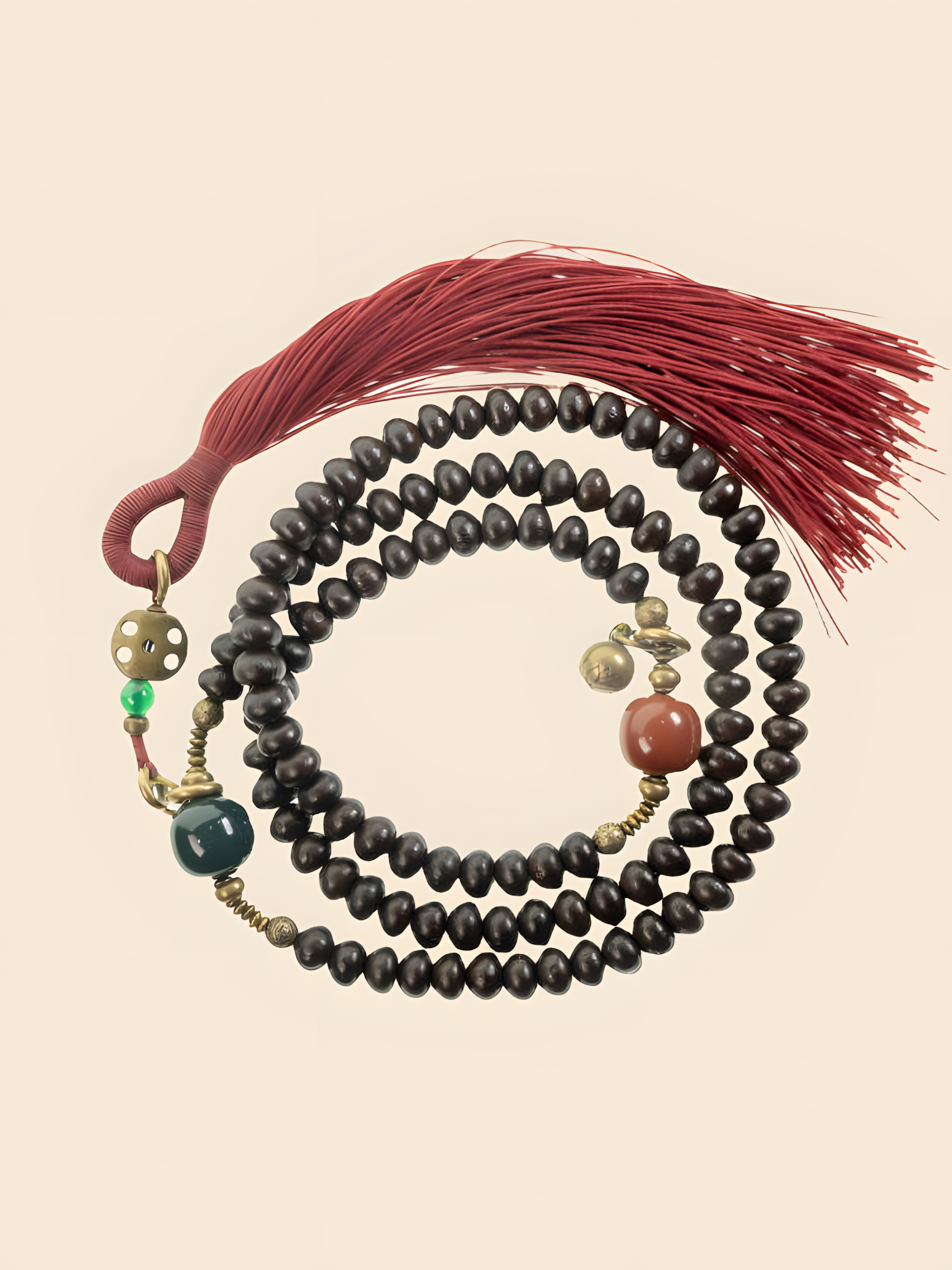 Wisdom Guardian | Sandalwood Mala Beads Necklace & Bracelet