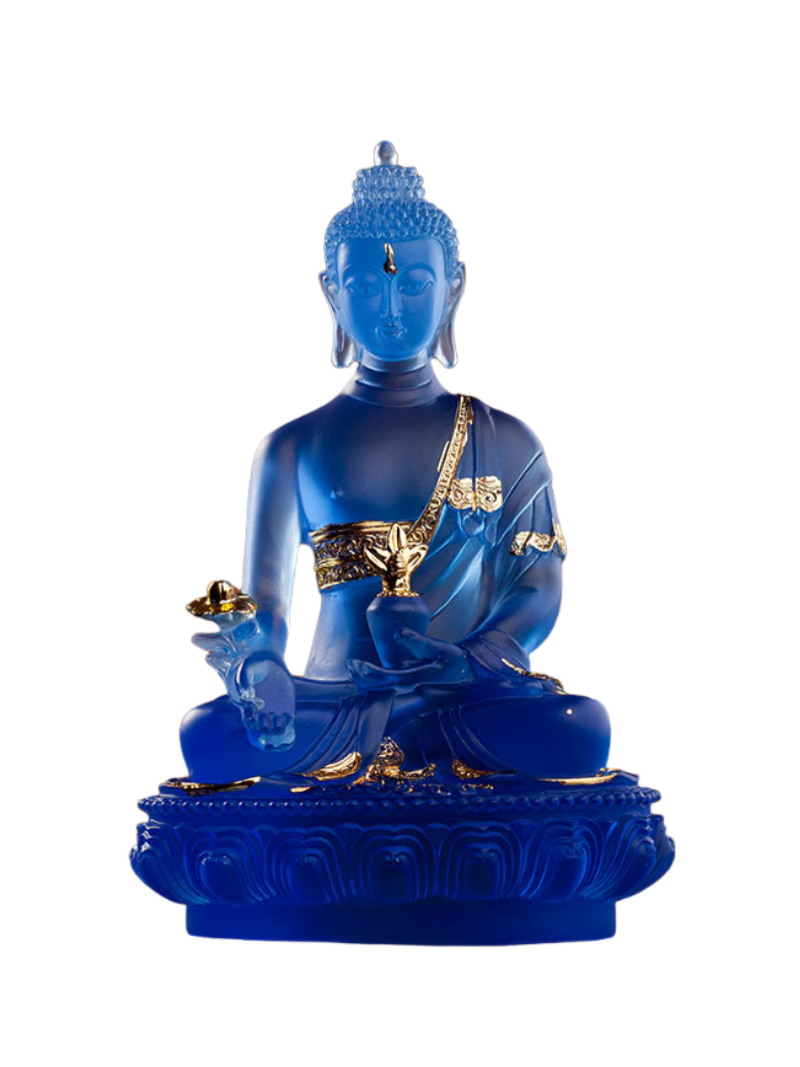 Healing Light – Blue Medicine Buddha Crystal Statue