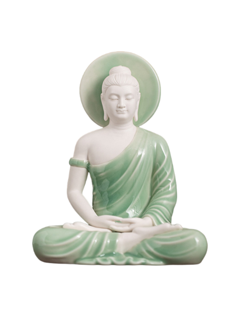 Serene Enlightenment – Ceramic Buddha Statue for Mindful Living