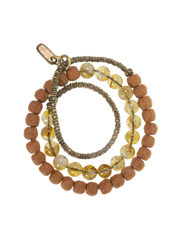 Sunlit Sutra - Citrine & Bodhi Bead Bracelet – Sunlit Sutra Spiritual Energy Jewelry