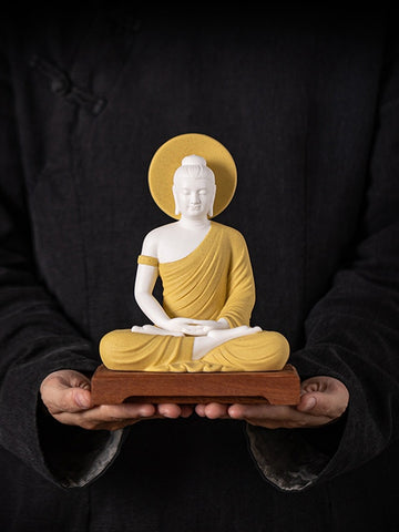 Serene Enlightenment – Ceramic Buddha Statue for Mindful Living
