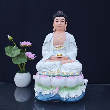 Majestic Amitabha Buddha Statue · Seated on Lotus of Compassion