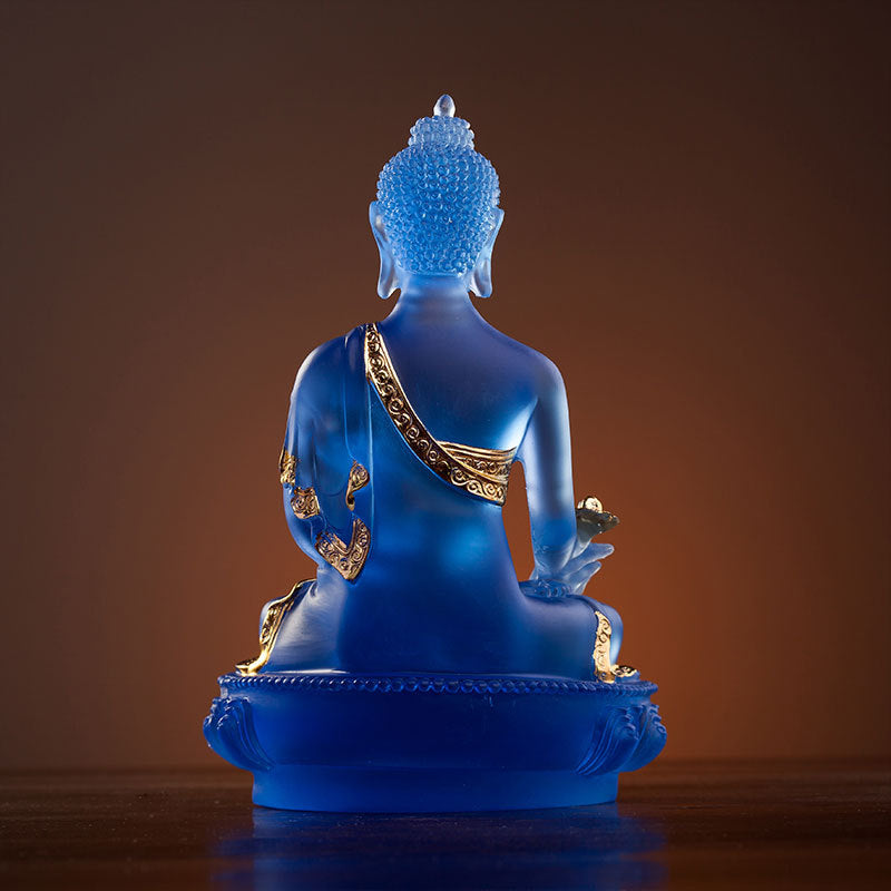 Healing Light – Blue Medicine Buddha Crystal Statue
