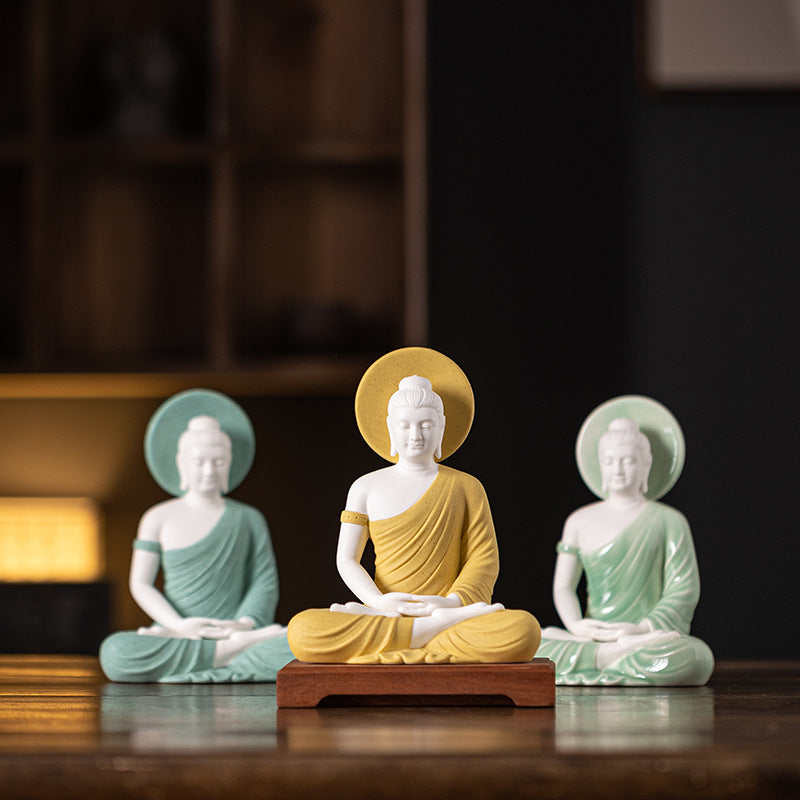 Serene Enlightenment – Ceramic Buddha Statue for Mindful Living