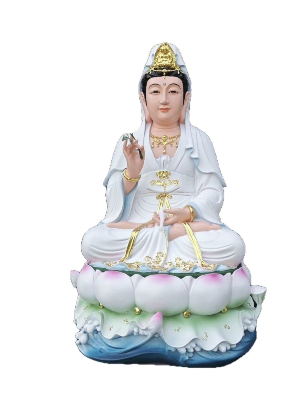 Avalokiteshvara Bodhisattva on Lotus Throne Statue