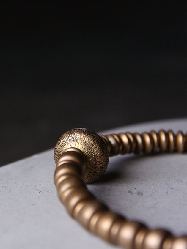 Eternal Ember | Handcrafted Vintage Brass Bracelet – Symbol of Strength & Renewal