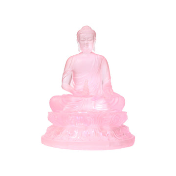 Healing Light Buddha Statue | Colored Liuli Medicine Buddha Sculpture for Peace & Wellness